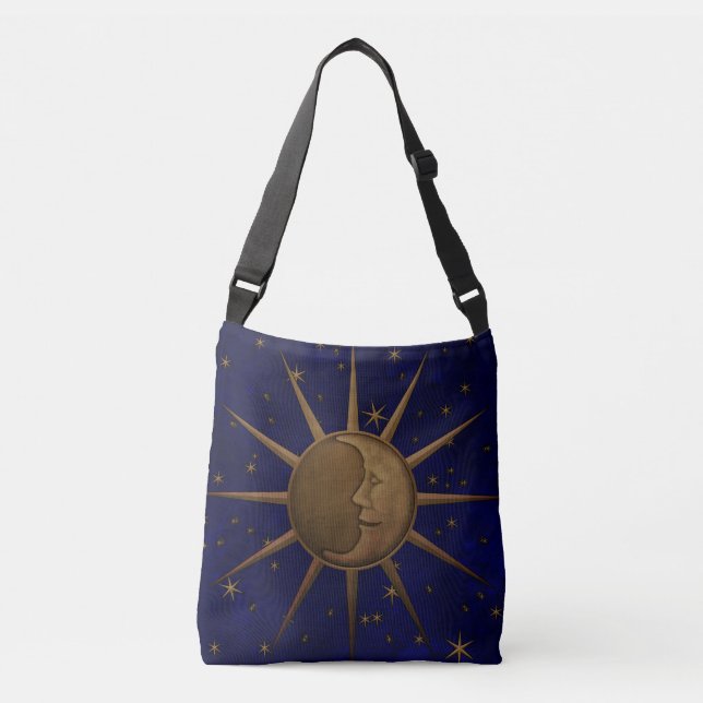 Bolsa Ajustável Noite estrelado da lua celestial de Sun (Frente)
