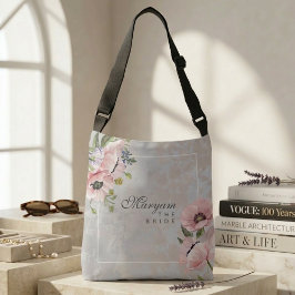 Bolsa Ajustável Noiva Floral Papoula Corada | Personalizado Elegan
