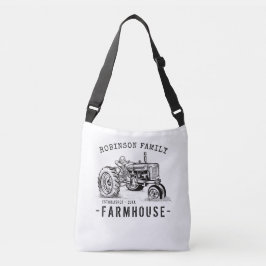 Bolsa Ajustável Nome da família Farmhouse Rustic Vintage Trator
