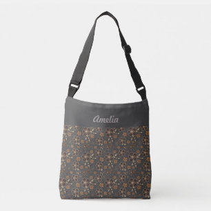 Bolsa Ajustável Nome da flor natural castanha cinza