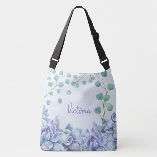 Bolsa Ajustável Nome de Suculenta Pastel (Frente)