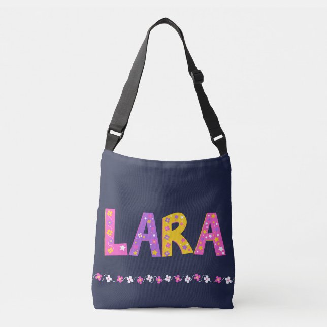 Bolsa Ajustável Nome Lara flores L monograma (Frente)