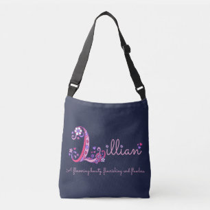 Bolsa Ajustável Nome Lillian e significado de saco monograma