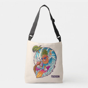 Bolsa Ajustável Nome Personalizado Abacaxi de Navegação