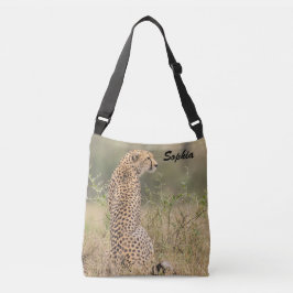 Bolsa Ajustável Nome Personalizado da Definição Natural de Cheetah