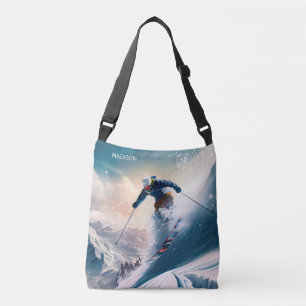 Bolsa Ajustável Nome Personalizado - esquiador Mountain