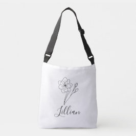 Bolsa Ajustável Nome personalizado March jonquil Birth Flower