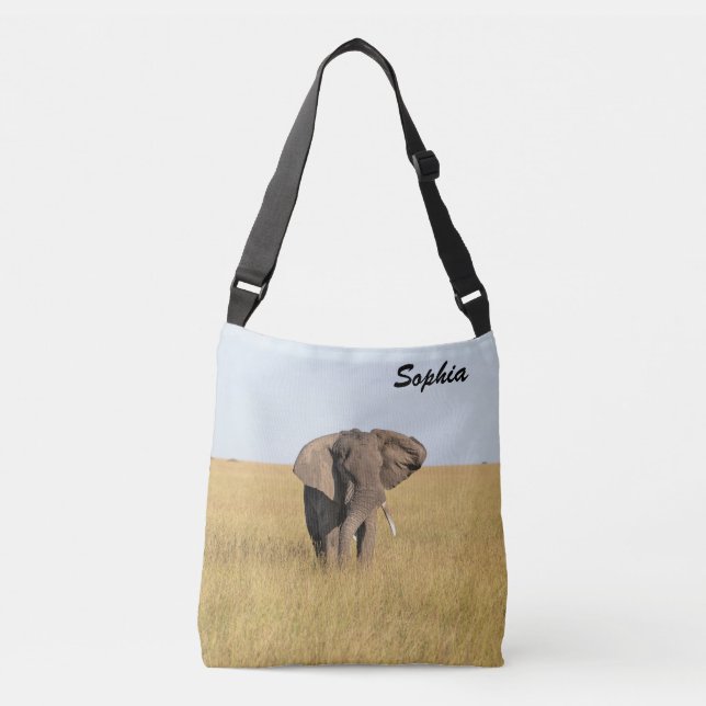 Bolsa Ajustável Nome Personalizar Definição Natural de Elefante Af (Frente)