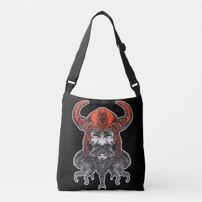 Bolsa Ajustável Norseman Viking Illustration Art (Frente)