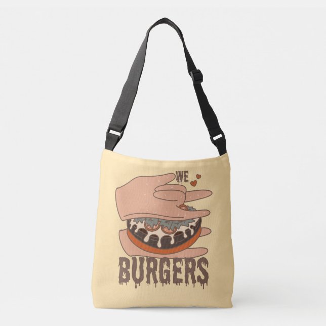 Bolsa Ajustável Nós Amamos Burgers - Burger Love - ASL ILY Obsessi (Frente)