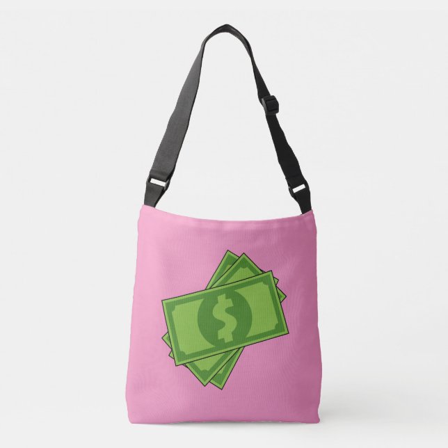 Bolsa Ajustável Notas de Dinheiro do Cartoon (Frente)