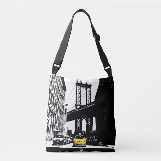 Bolsa Ajustável Nova Iorque Brooklyn Bridge Yellow Taxi Ny Black (Frente)
