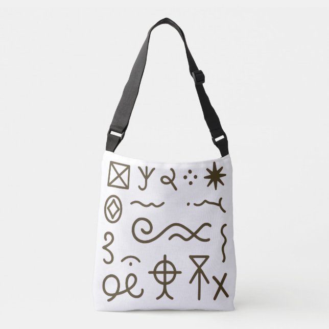 Bolsa Ajustável Nsibidi Antiga Africana  (Frente)