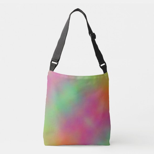 Bolsa Ajustável Nuvens de Mármore Rosa Azul e Verde (Frente)