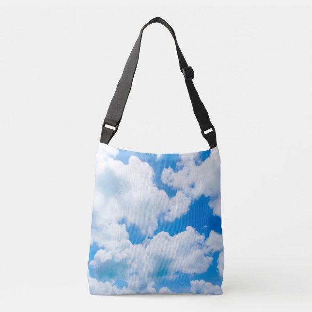 Bolsa Ajustável Nuvens do Céu Azul II + texto e ideias (Frente)