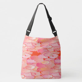 Bolsa Ajustável Nuvens Japonesas, Pôr do Sol, Coral, Fuchsia, Rosa