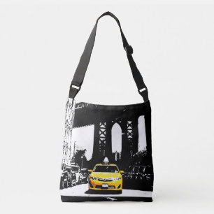 Bolsa Ajustável Nyc New York Yellow Taxi Brooklyn Bridge Black