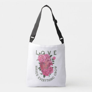 Bolsa Ajustável O Amor Faz Tudo Crescer - Arte Romântica Floral