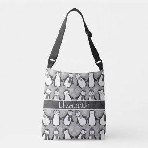 Bolsa Ajustável O design bonito dos pinguins do inverno adiciona