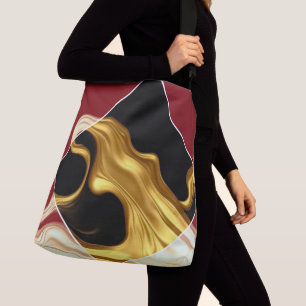 Bolsa Ajustável O Fluxo Real: Luxo Carmesim e Dourado Achemp