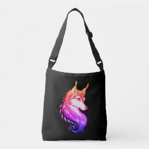 Bolsa Ajustável O lobo elegante tirado mão E.U. do por do sol fez