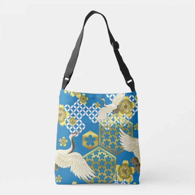 Bolsa Ajustável O padrão Kimono inspirou o tecido japonês (Verso)