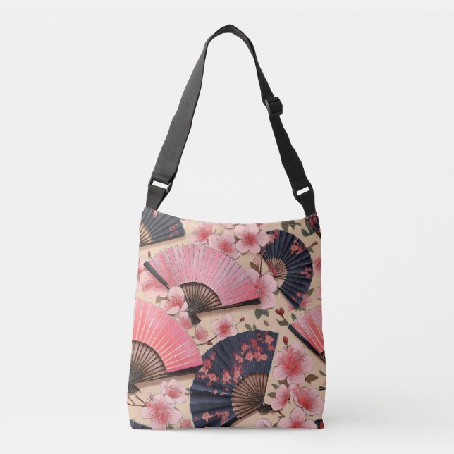 Bolsa Ajustável O padrão Kimono inspirou o tecido japonês (Frente)