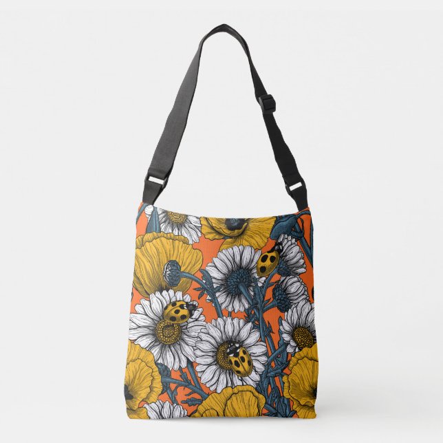 Bolsa Ajustável O prado em amarelo e azul (Frente)