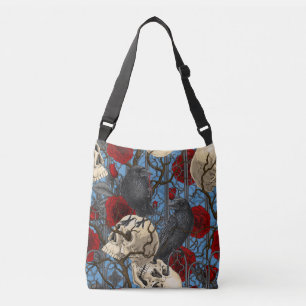 Bolsa Ajustável O segredo do Raven. Ilustração gótica escura e san