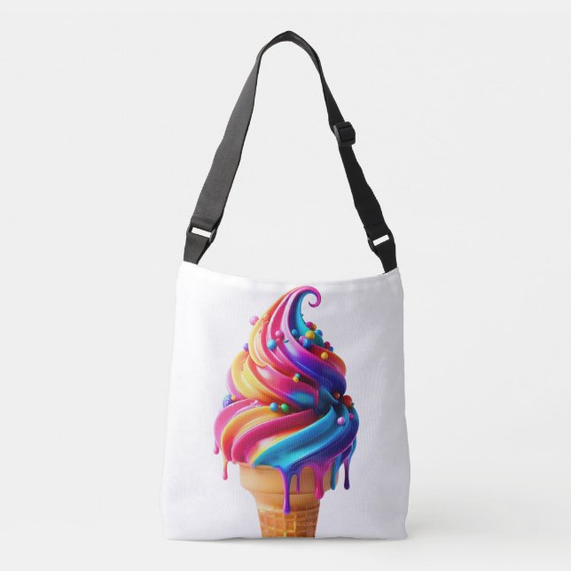 Bolsa Ajustável O vibrante cone de sorvete clássico da SlipperyJoe (Frente)