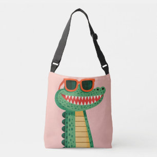 Bolsa Ajustável Óculos de sol de crocodilo engraçados, animal de d