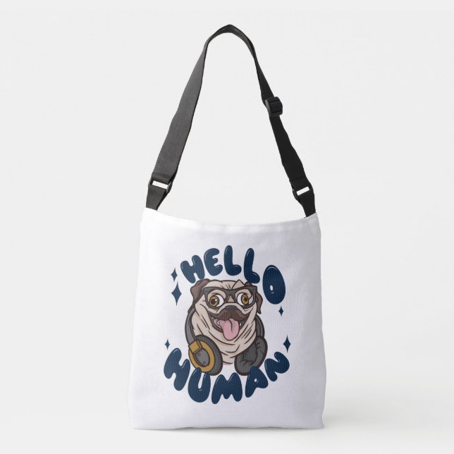 Bolsa Ajustável Olá, cão-gato humano (Frente)