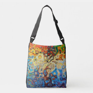 Bolsa Ajustável Óleo Colorido Brilhante Pintura Azul Abstrato