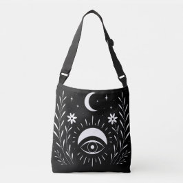 Bolsa Ajustável Olho Boho Preto e Branco Ousado