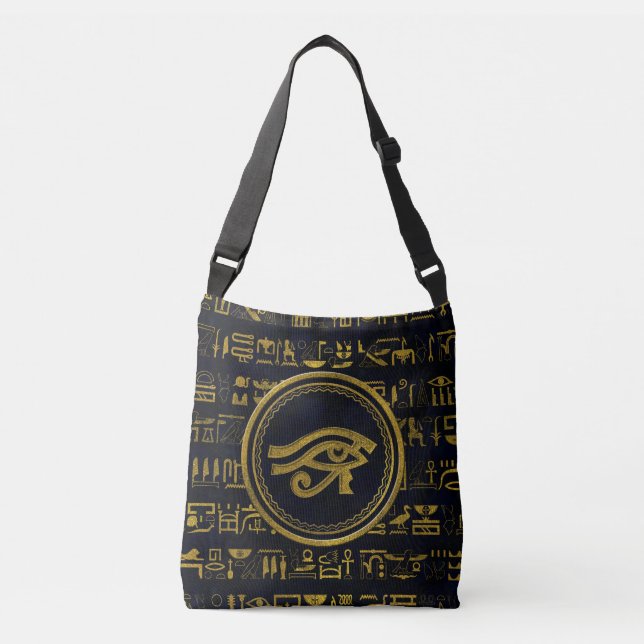 Bolsa Ajustável Olho egípcio Dourado de Horus - Wadjet (Frente)