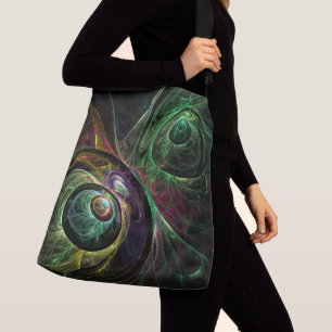 Bolsa Ajustável Olho para a Abstrato de Arte Cruzada