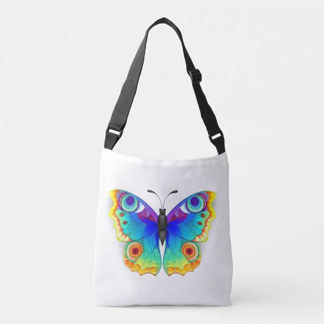 Bolsa Ajustável Olho Peacock da Borboleta Arco-Íris (Frente)