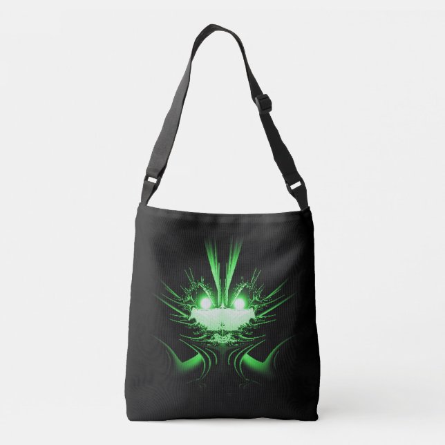 Bolsa Ajustável Olhos Brilhantes Criatura Esmeralda Verde (Verso)