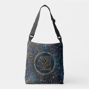 Bolsa Ajustável Olmo Dourado do zodíaco do Aquário na constelaç