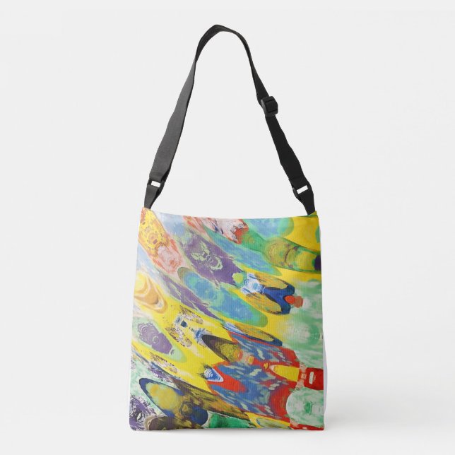Bolsa Ajustável Ondas Coloridas Vibrantes (Verso)