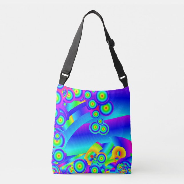 Bolsa Ajustável Ondas de abstrato Oceano (Frente)