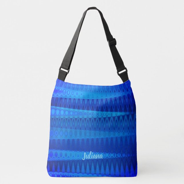 Bolsa Ajustável ondas sonoras azuis - (Frente)