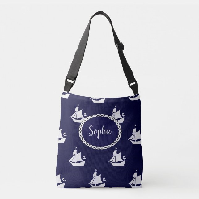 Bolsa Ajustável Opus Posh Tall ships Design náutico (Frente)
