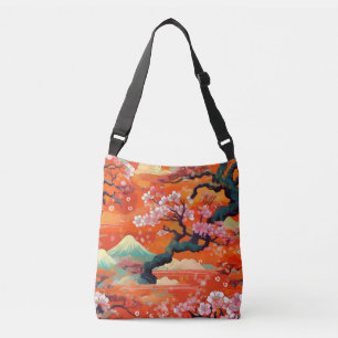 Bolsa Ajustável Orange Kimono inspira tecido japonês