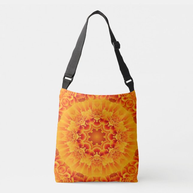 Bolsa Ajustável Orange Marigold Mandala (Frente)