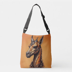 Bolsa Ajustável Orange Steampunk Giraffe,