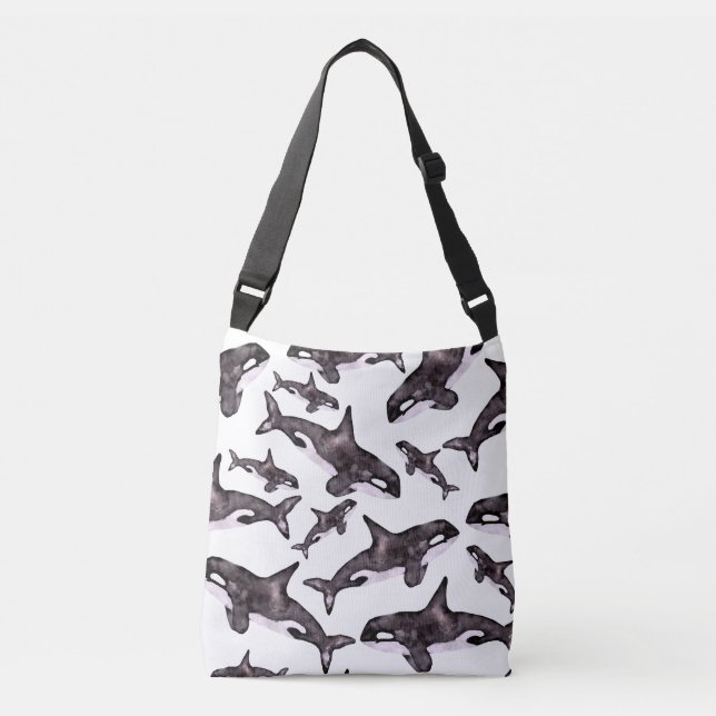 Bolsa Ajustável Orca da aguarela (Frente)