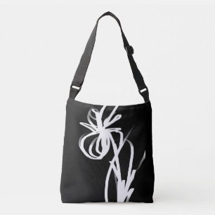 Bolsa Ajustável Orchid Noir: Abstrato preto e branco