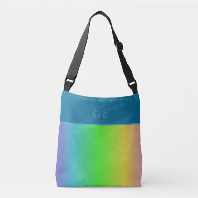 Bolsa Ajustável orgulho gay mês lgbtq colorido mínimo (Frente)
