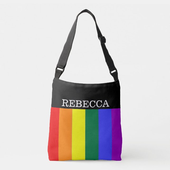 Bolsa Ajustável Orgulho gay Rainbow Único Personalizado (Frente)